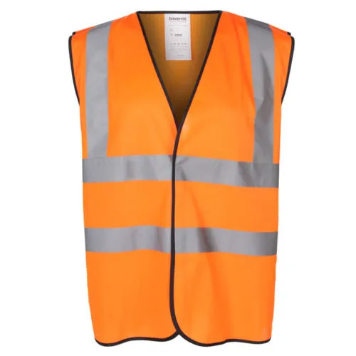 100 x High Visibility Yellow / Orange Safety Vest Waistcoat Jacket