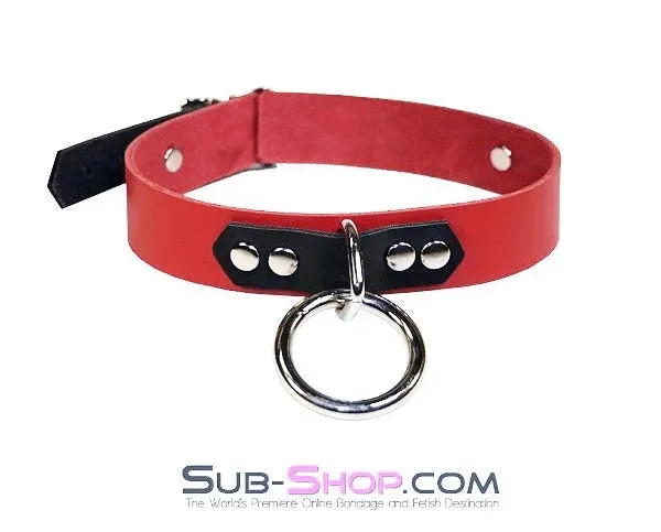 1616A      Dark Rapture Leather Choker Collar