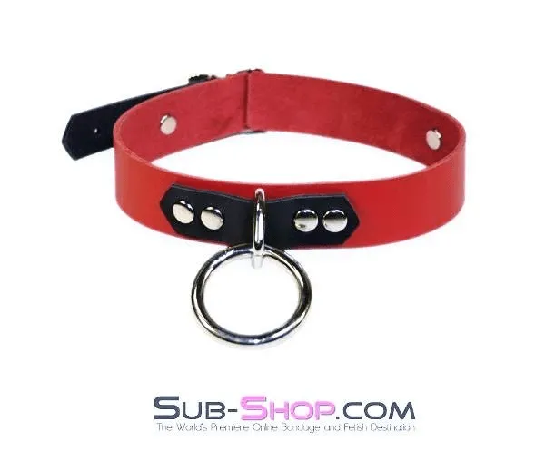 1616A      Dark Rapture Leather Choker Collar