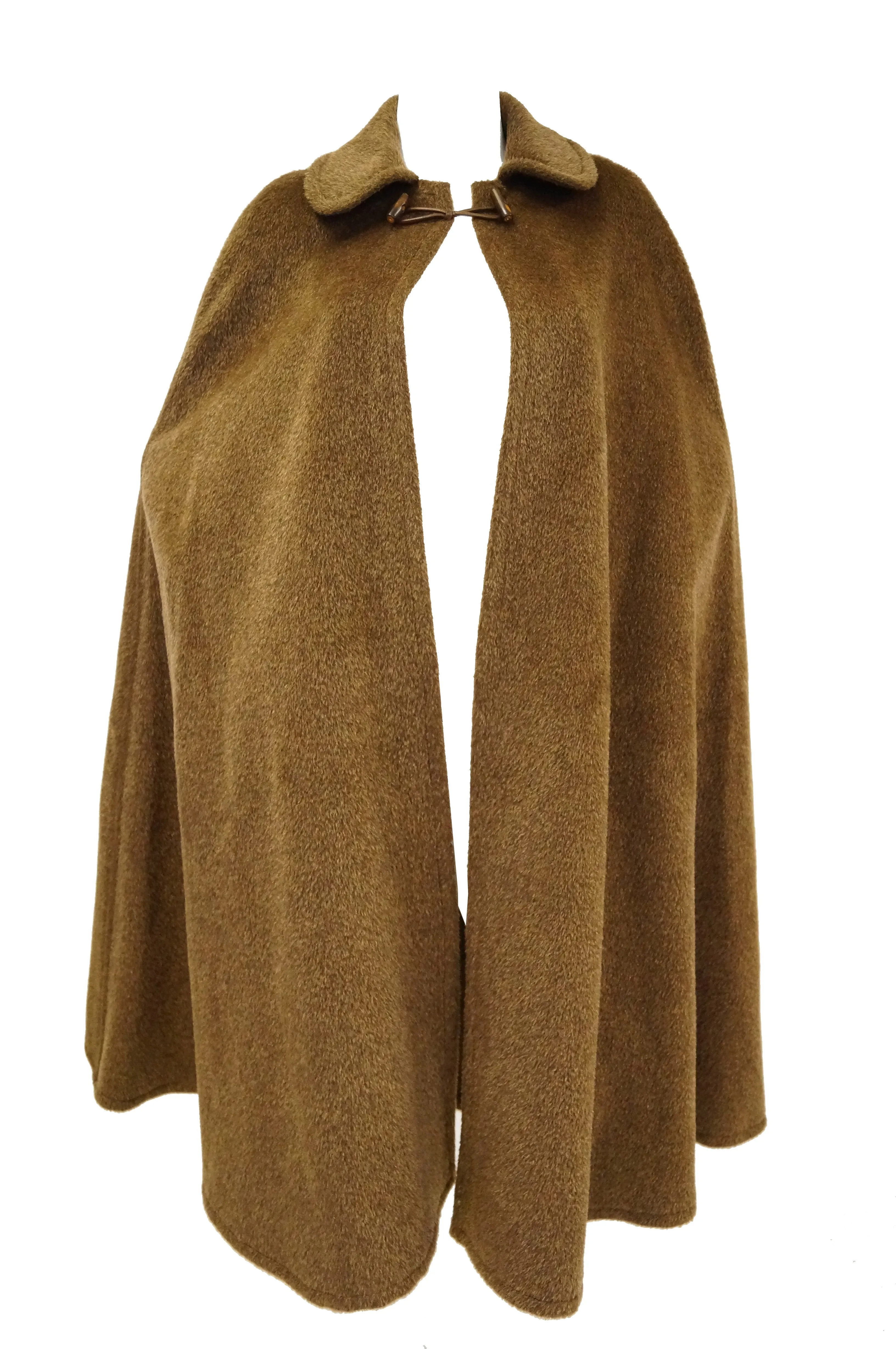 1970s Yves Saint Laurent Caramel Wool Cloak