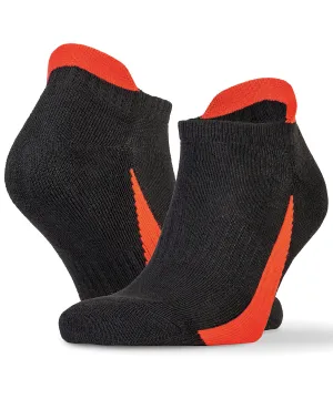 3-pack sports sneaker socks | Black/Red