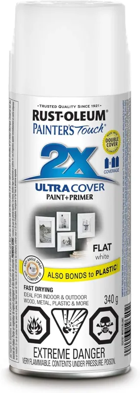 340g Painter's Touch Spray Paint, Flat White