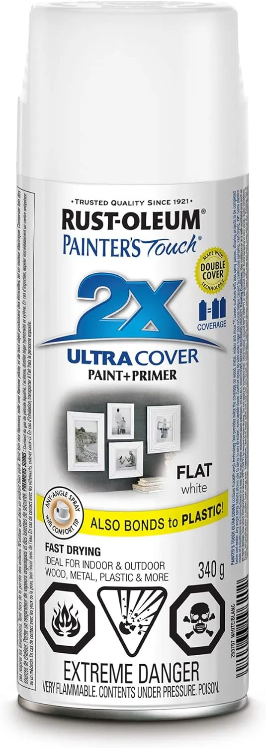 340g Painter's Touch Spray Paint, Flat White