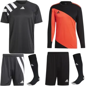 ADIDAS FORTORE 23 PREMIUM KIT BUNDLE BLACK WHITE