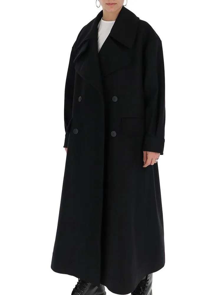 Alberta Ferretti Long Double-Breasted Coat