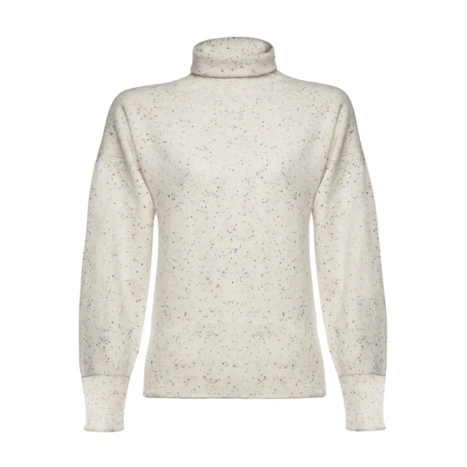 Allie Turtleneck in Cream Tweed