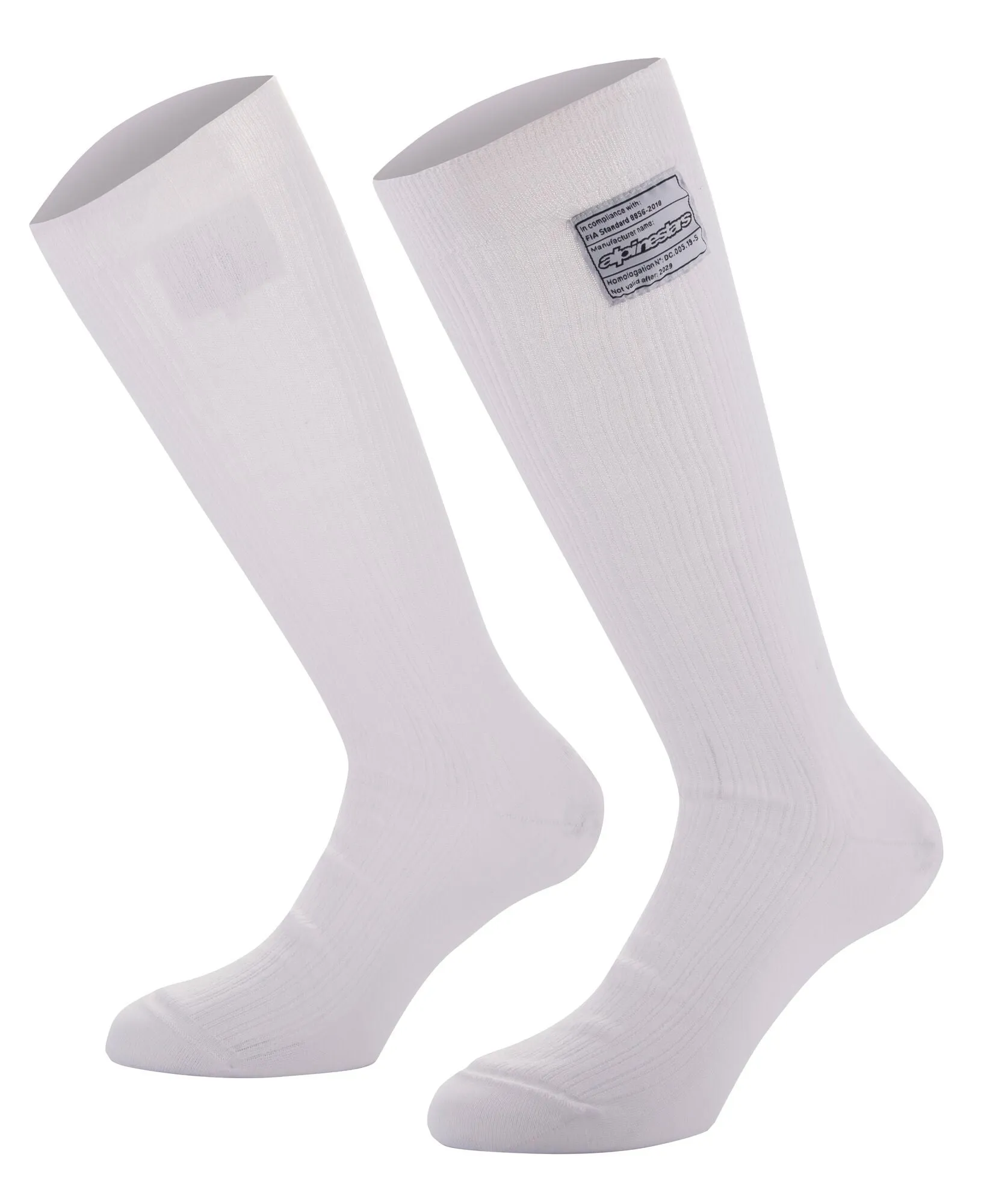 ALPINESTARS 4704021_20_M RACE V4 Racing socks, FIA 8856-2018, white, Size M