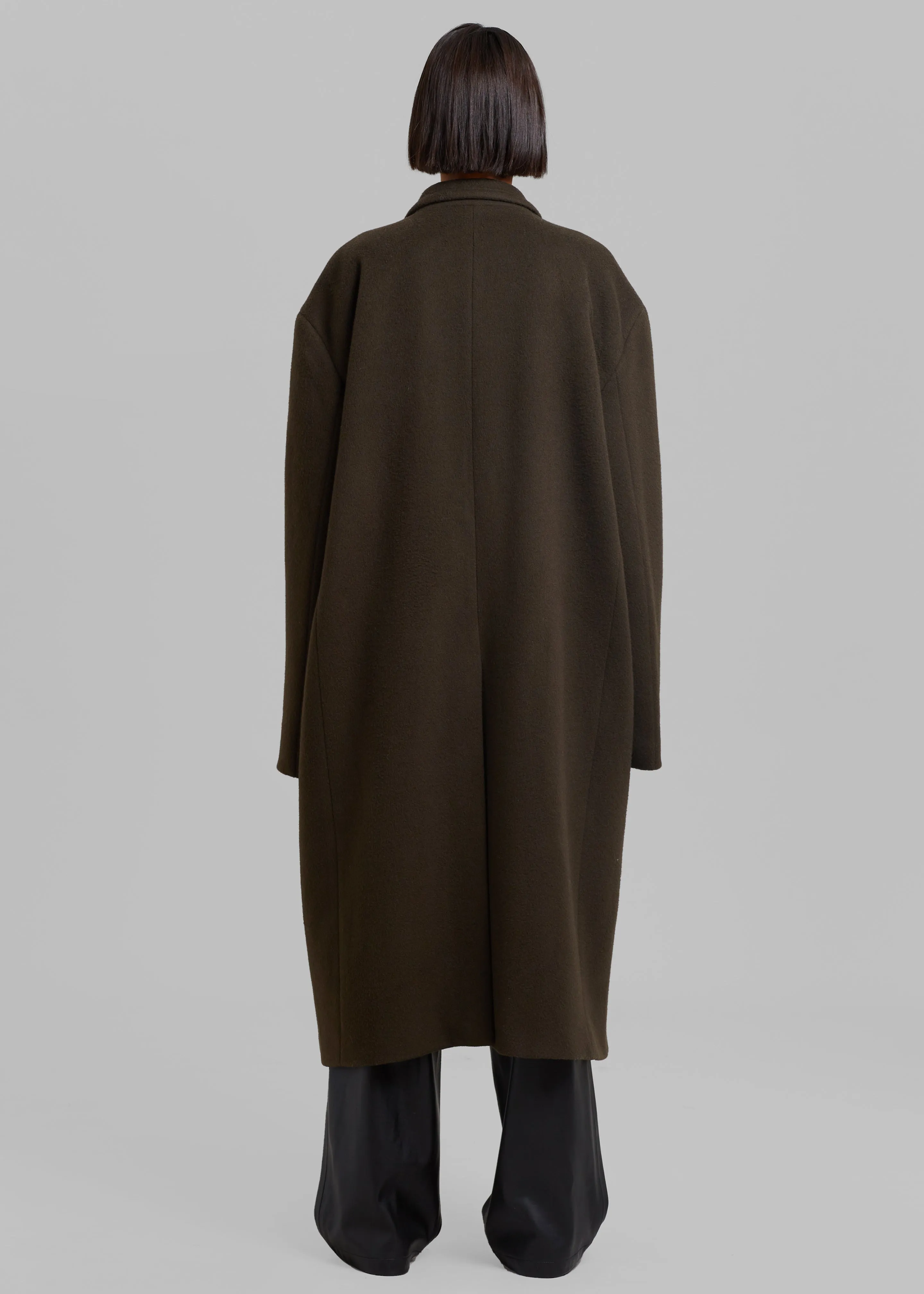 Anya Oversized Coat - Dark Brown