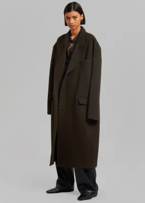 Anya Oversized Coat - Dark Brown