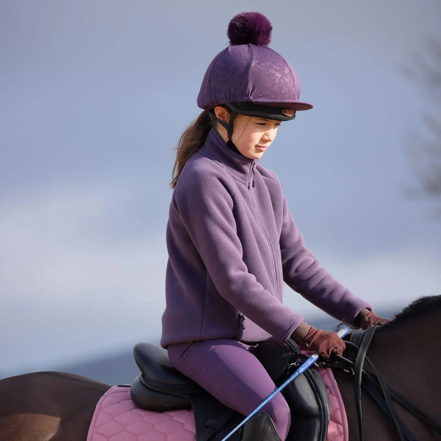 Aubrion Young Rider Restore Fleece Purple