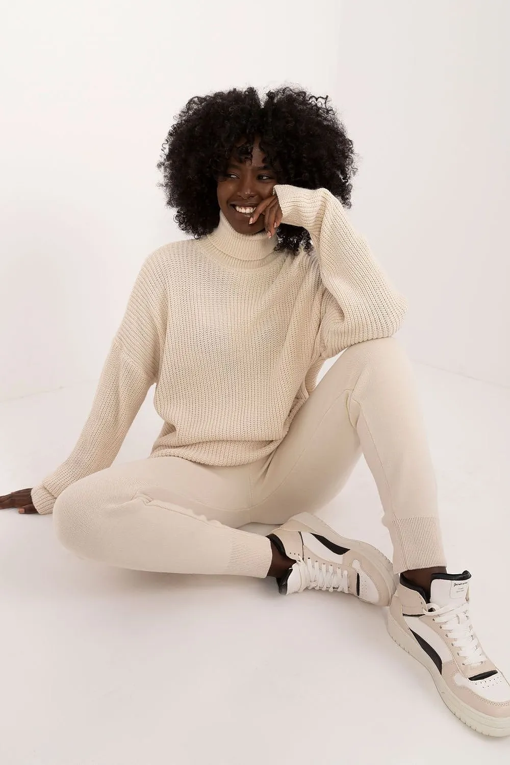 Badu Turtleneck Sweater And Pants Two Piece Set