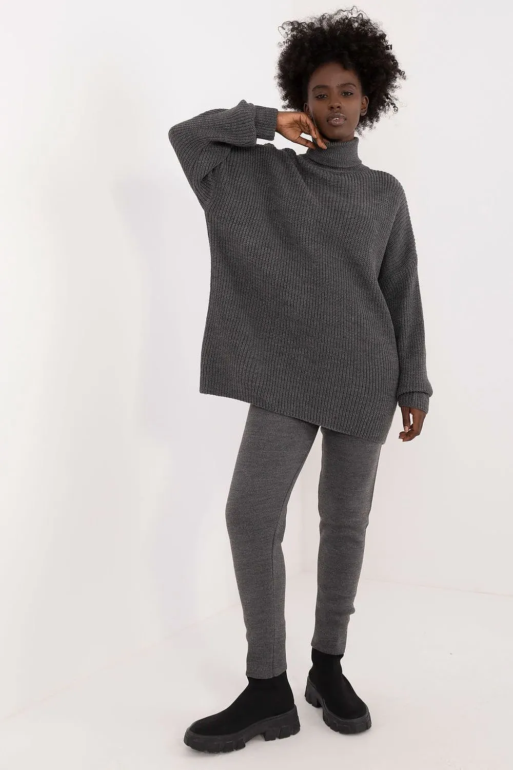 Badu Turtleneck Sweater And Pants Two Piece Set