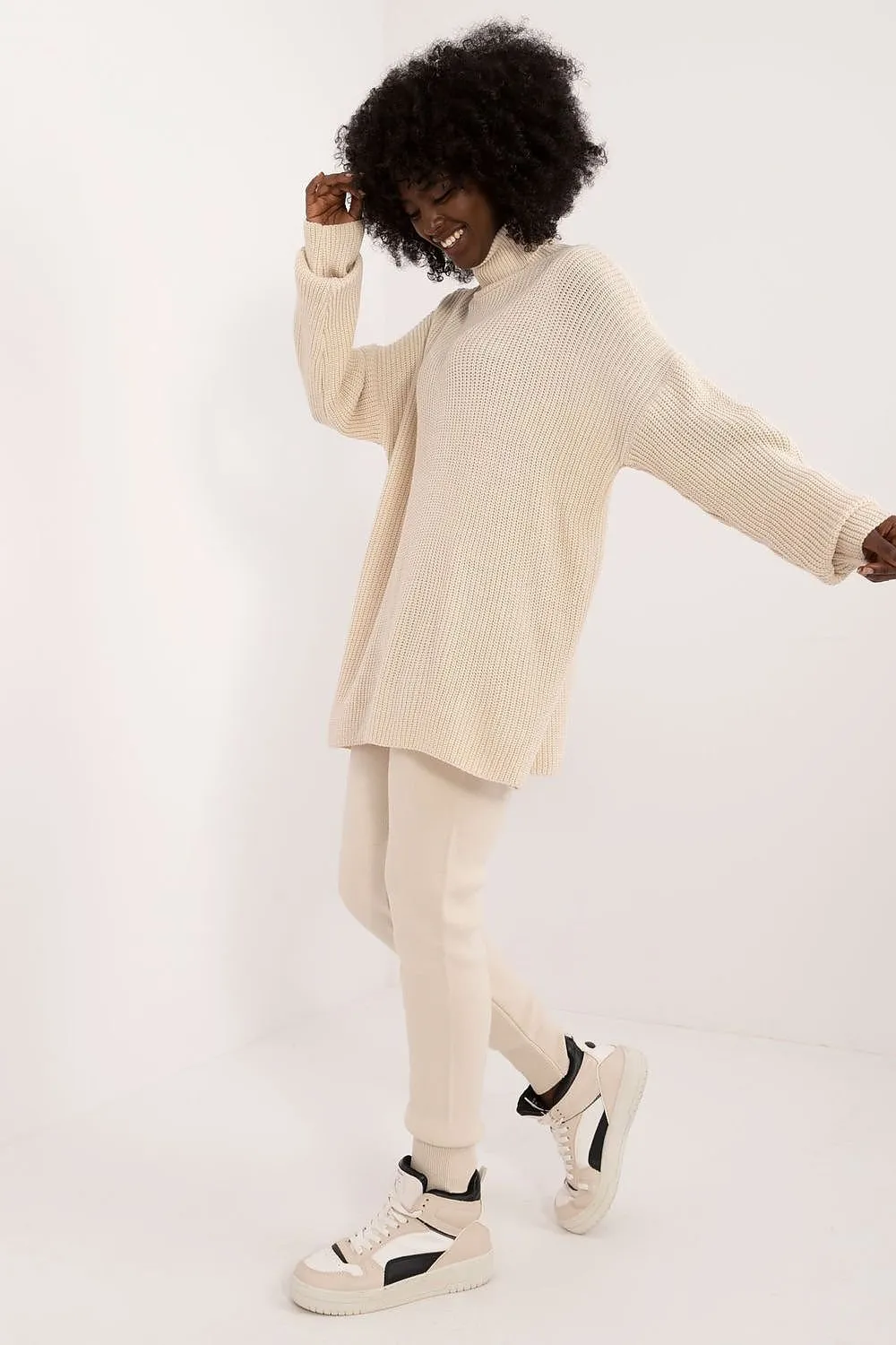 Badu Turtleneck Sweater And Pants Two Piece Set