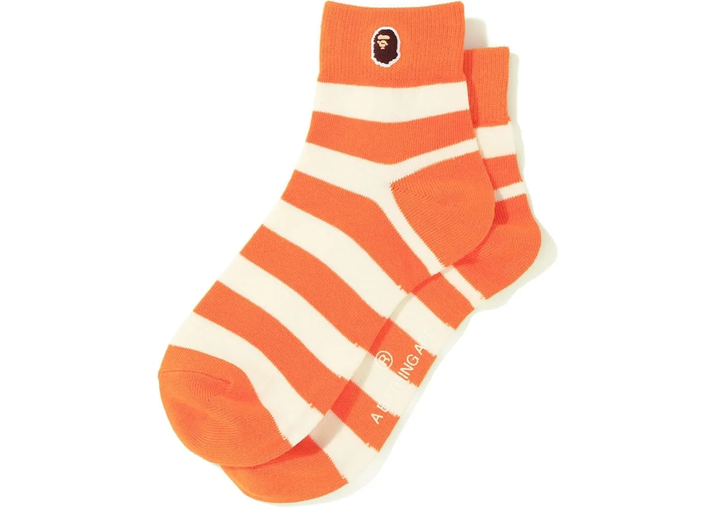 BAPE HOOP ANKLE SOCKS ORANGE