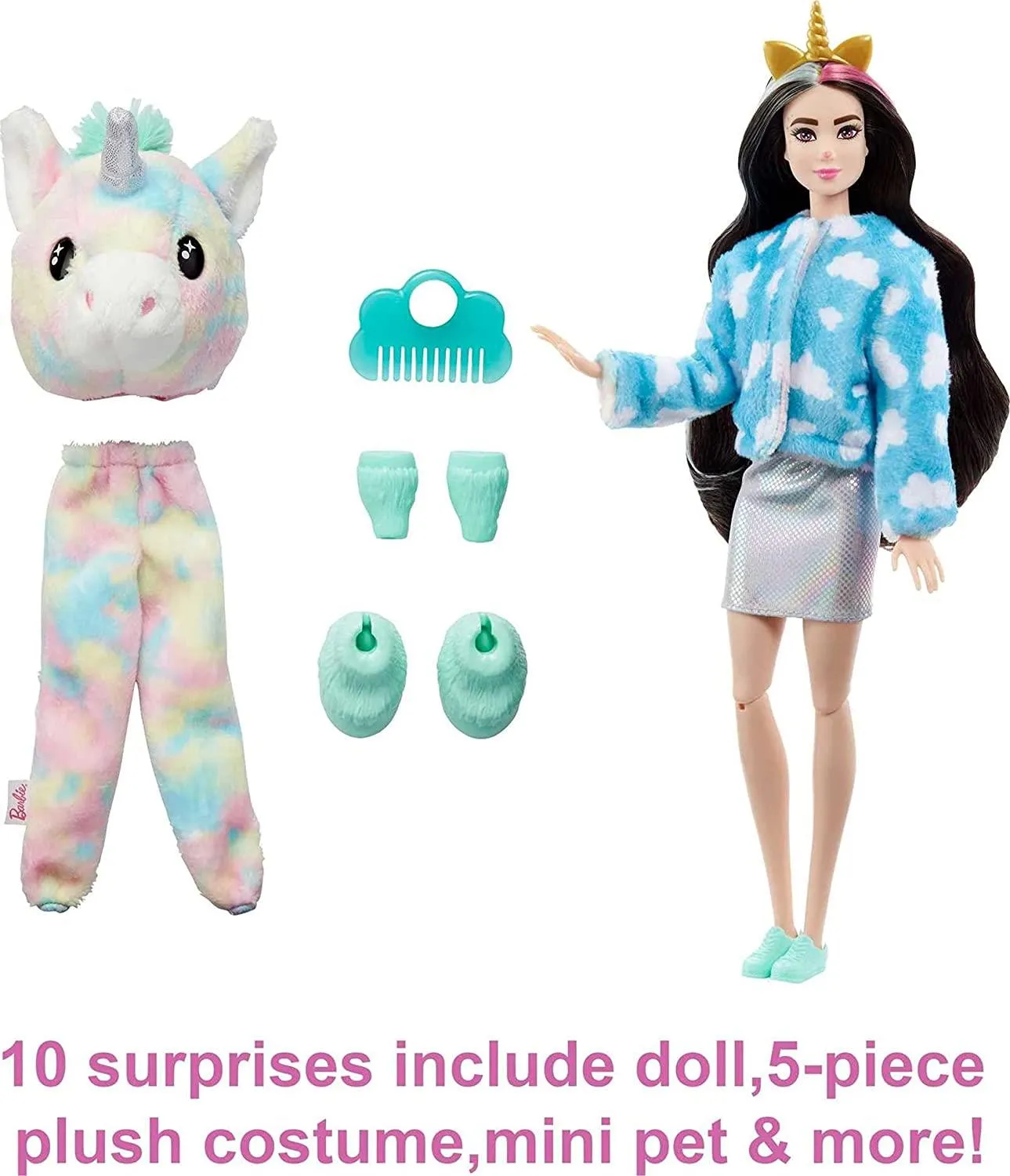 Barbie Cutie Reveal Doll with Unicorn Plush