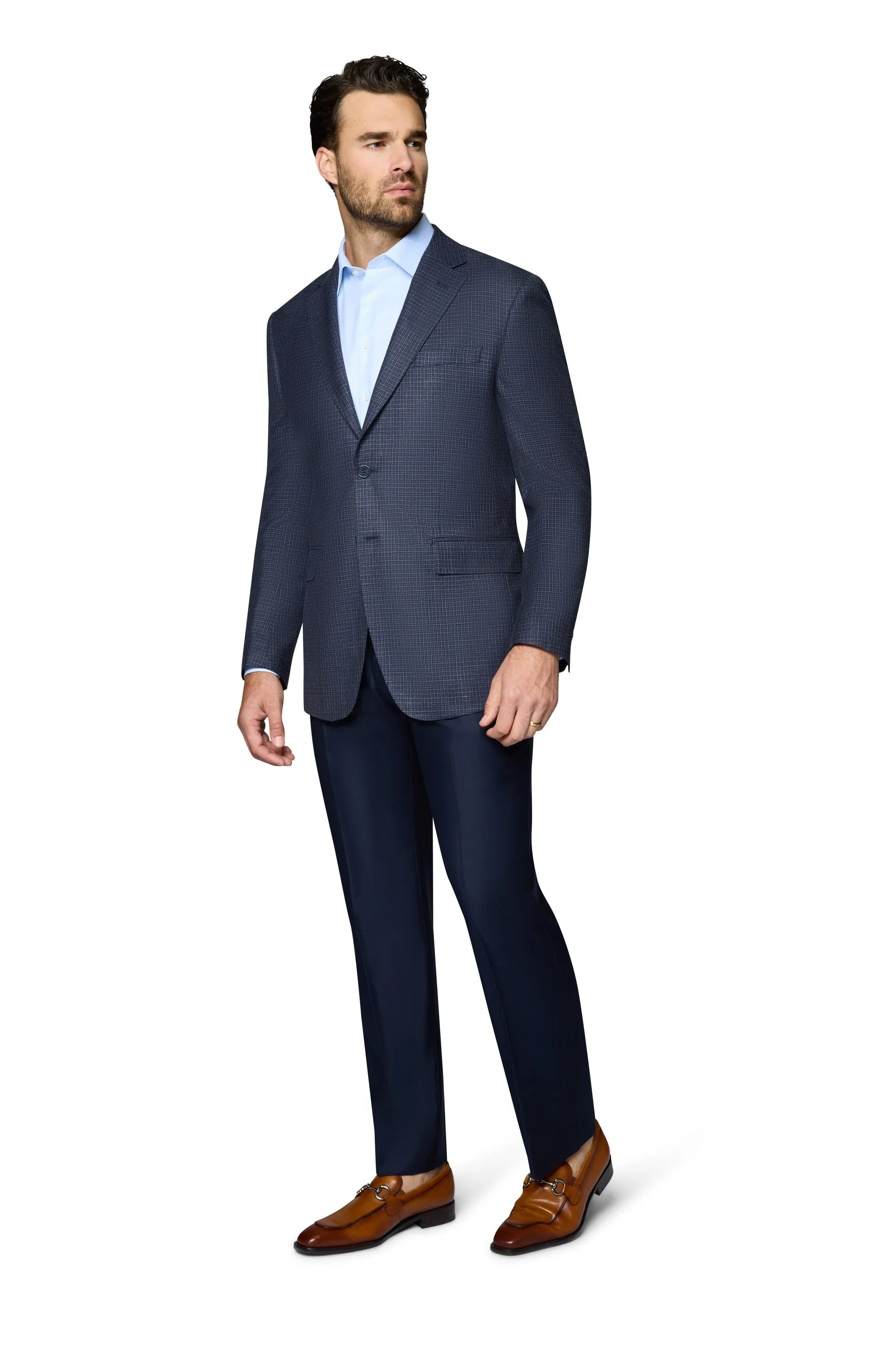 Berragamo Wool Sport Coat Modern Fit - Blue