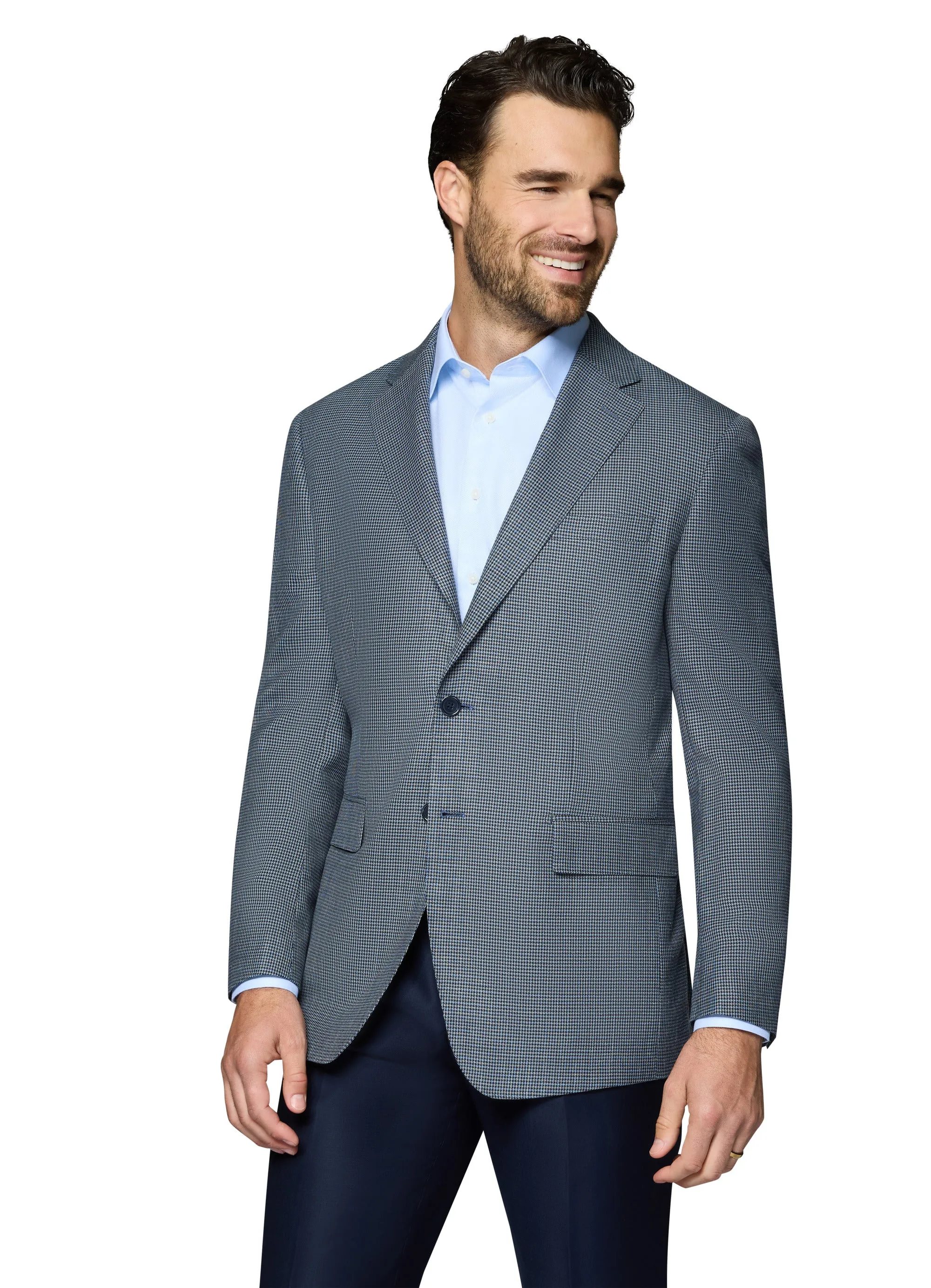 Berragamo Wool Sport Coat Modern Fit - Blue