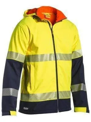 Bisley Workwear Taped Hi Vis Ripstop Fleece Jacket (Shower Proof) BJ6934T