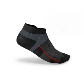 Black No Show Tab Cushioned Performance Socks - Unisex