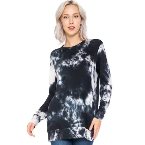 Black Tie Dye Boy Friend Tunic