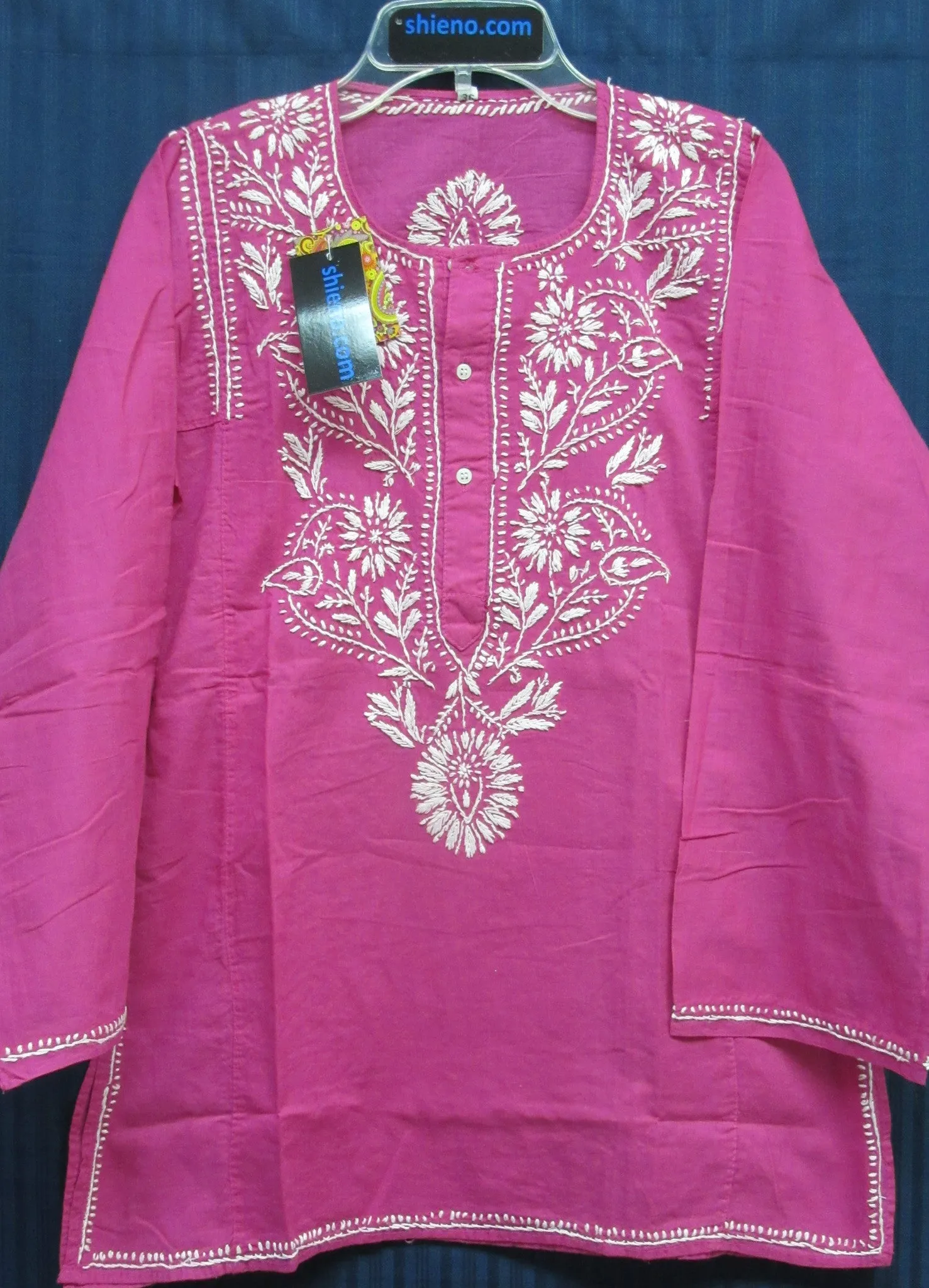 Blouse 7371 Cotton Voile Hand Embroidered Kurti Tunic Top Blouse