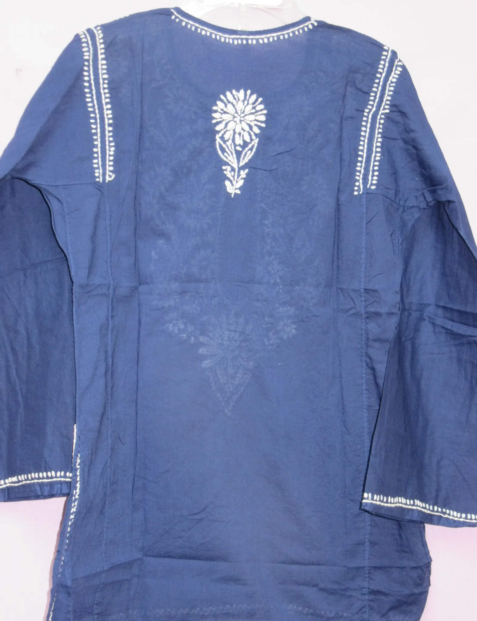 Blouse 7371 Cotton Voile Hand Embroidered Kurti Tunic Top Blouse