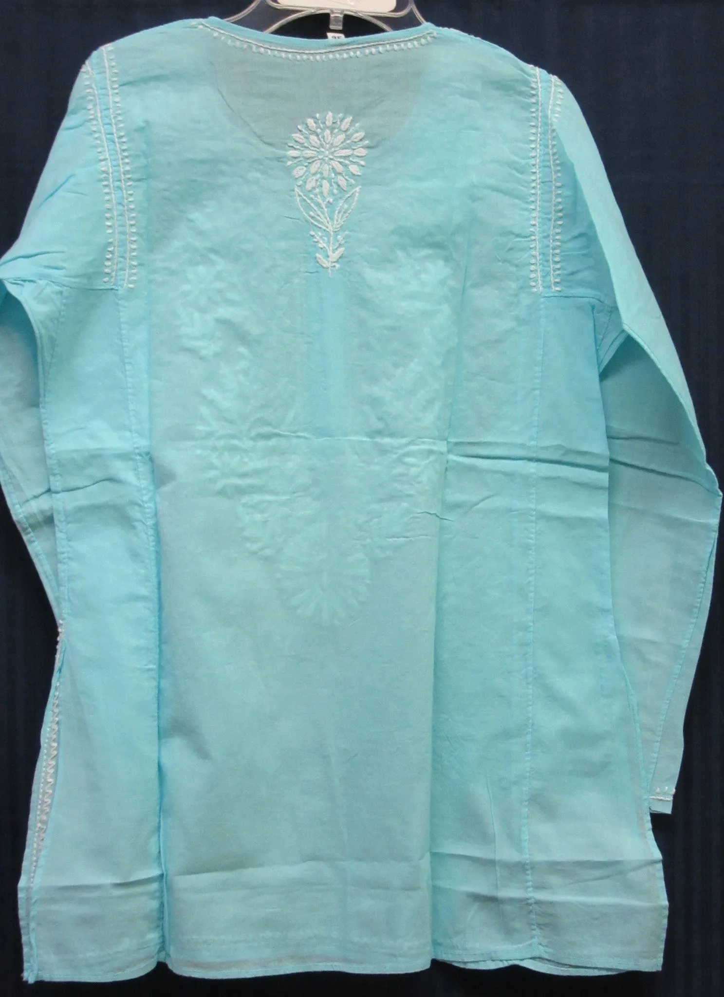 Blouse 7371 Cotton Voile Hand Embroidered Kurti Tunic Top Blouse