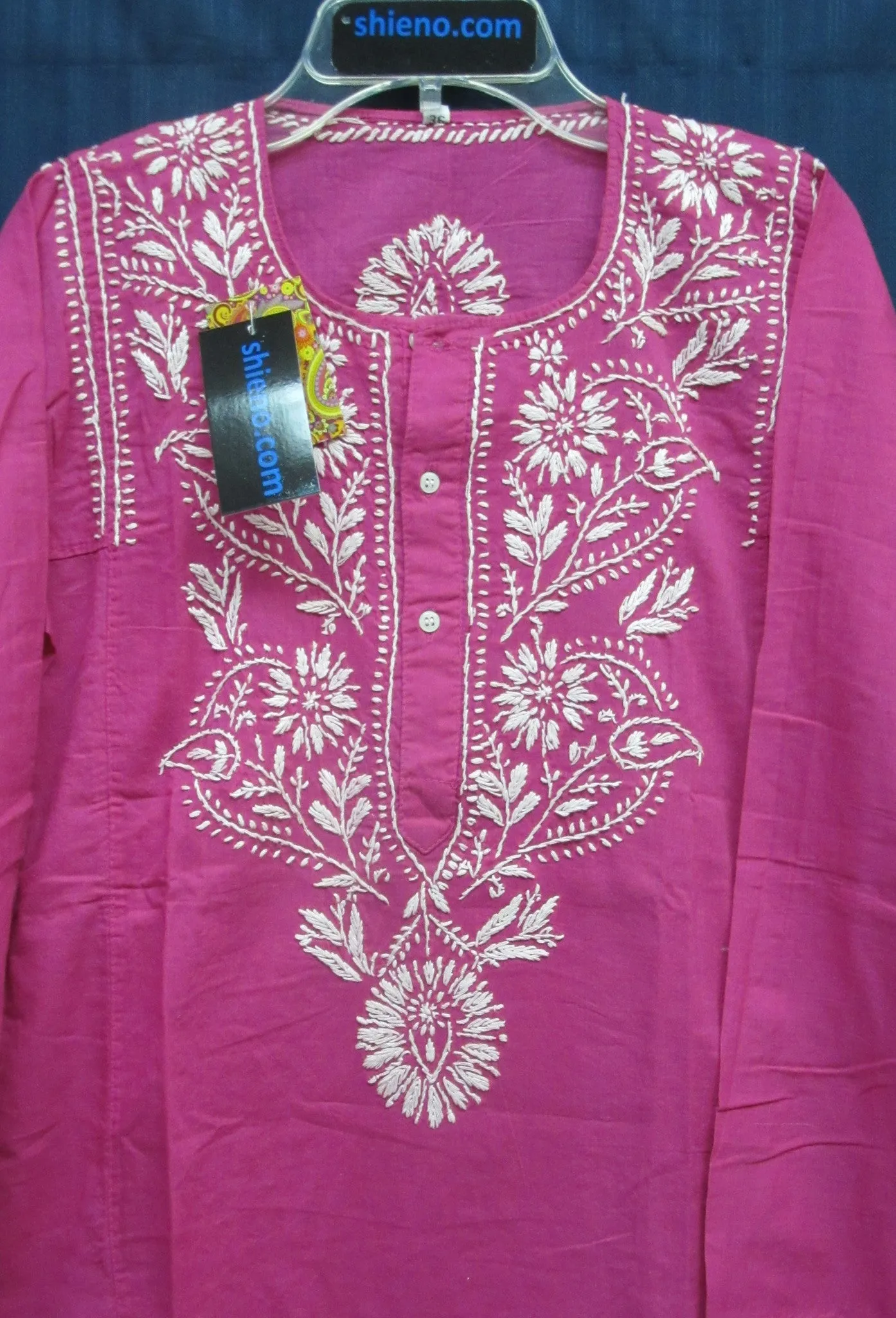 Blouse 7371 Cotton Voile Hand Embroidered Kurti Tunic Top Blouse