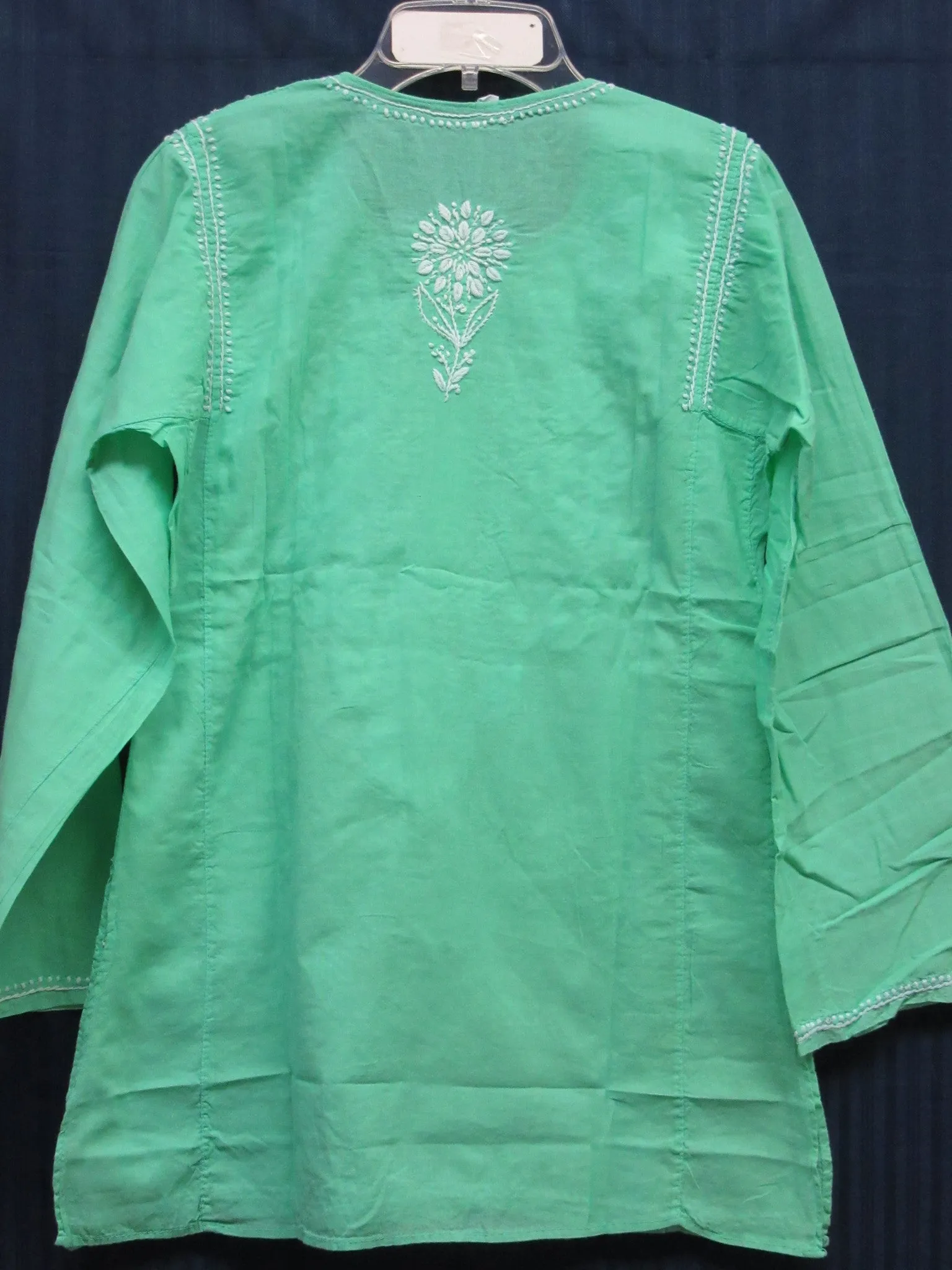 Blouse 7371 Cotton Voile Hand Embroidered Kurti Tunic Top Blouse