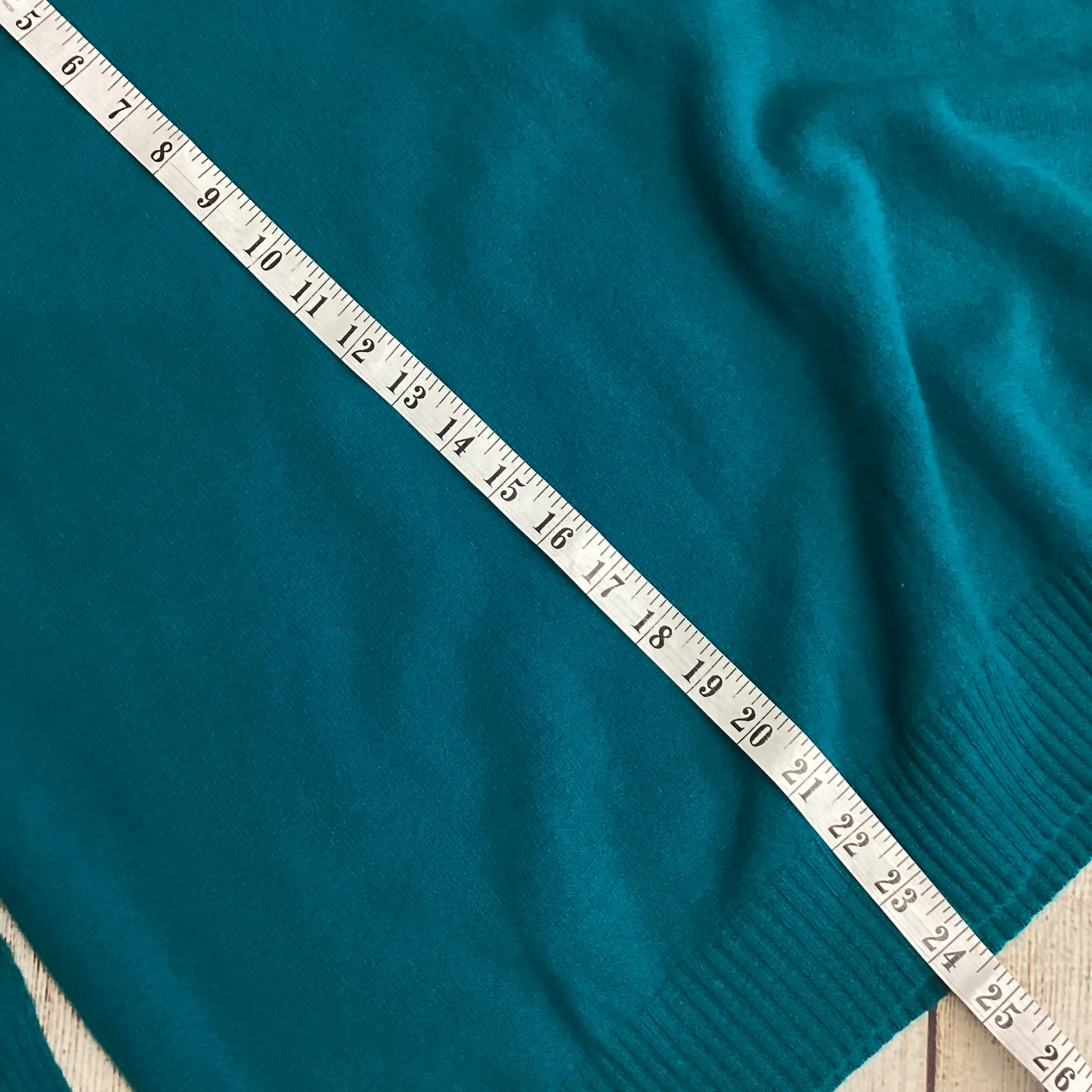 BNWT Kaleidoscope Teal Turtleneck Cashmere Jumper Size XL