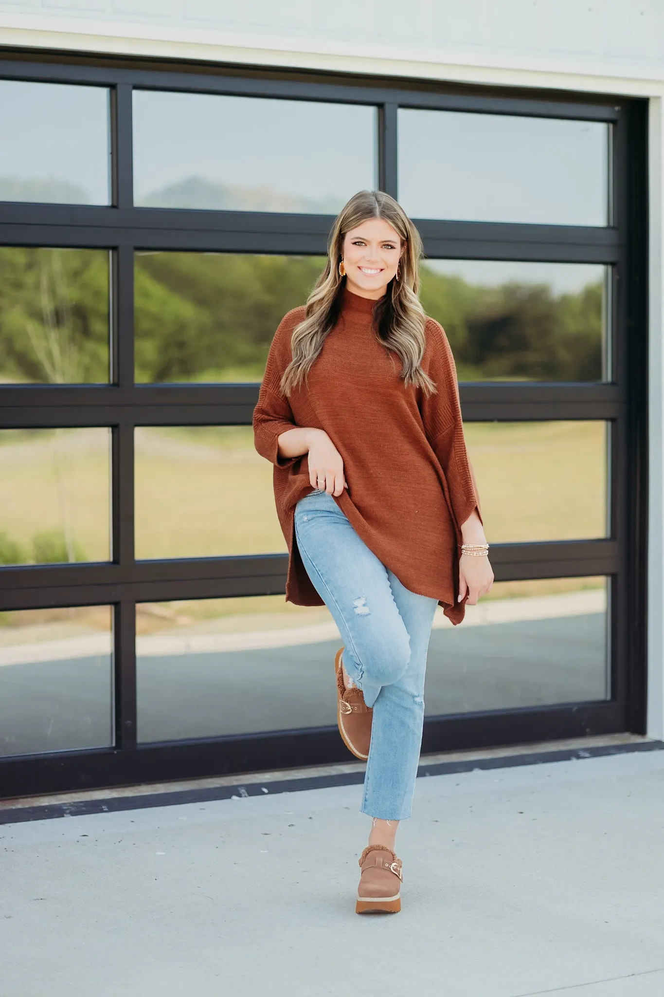 Boho Auburn Tunic Top