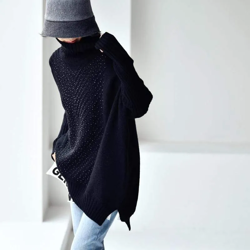 Brooke Asymmetrical Turtleneck Sweater