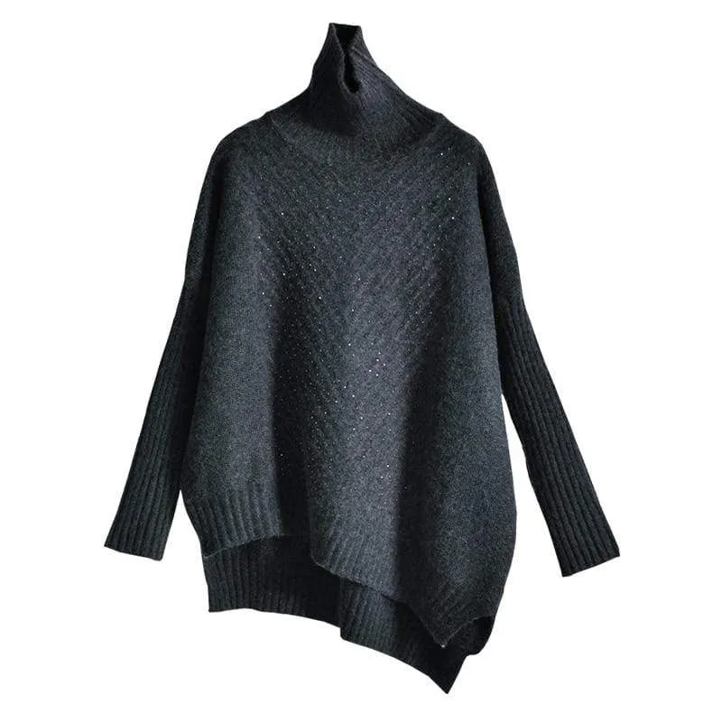 Brooke Asymmetrical Turtleneck Sweater