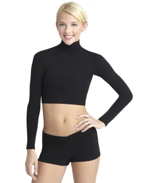 Capezio Team Basic Turtleneck Long Sleeve Crop Top - TB107 Womens