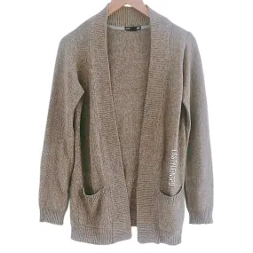 Cardigan Tan Beige Knit Shiny S/M