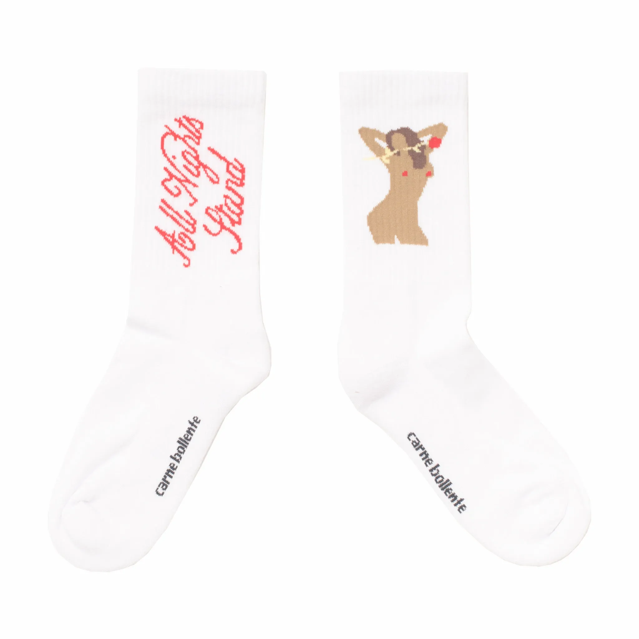 Carne Bollente Julia Is Waiting Socks (White)