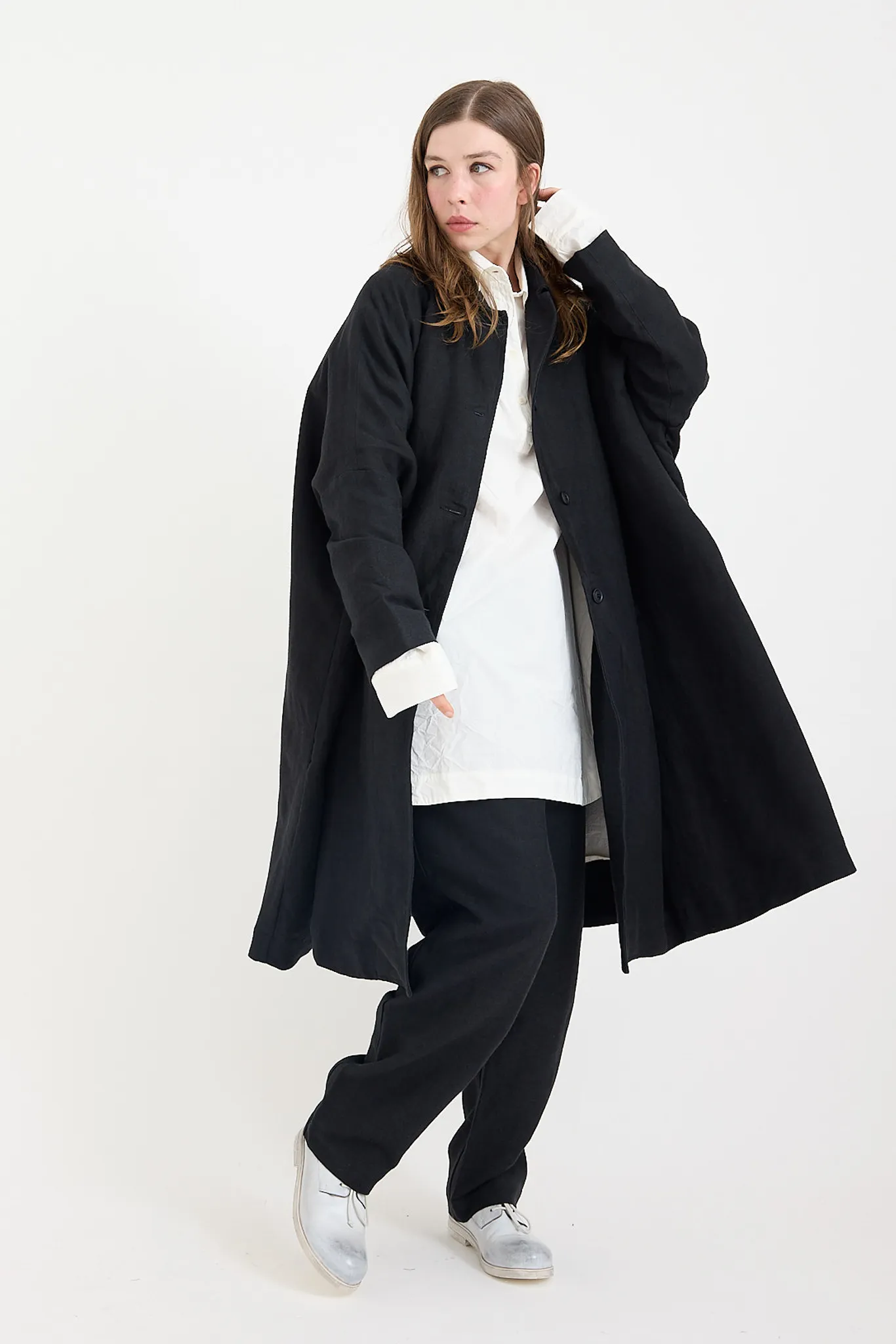 Casey Casey - Atomless Coat - Batavia - Black