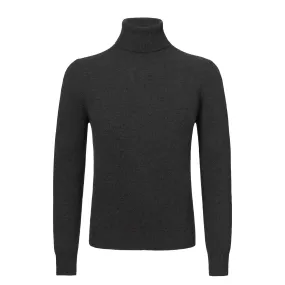 Cashmere Turtleneck Sweater in Dark Grey