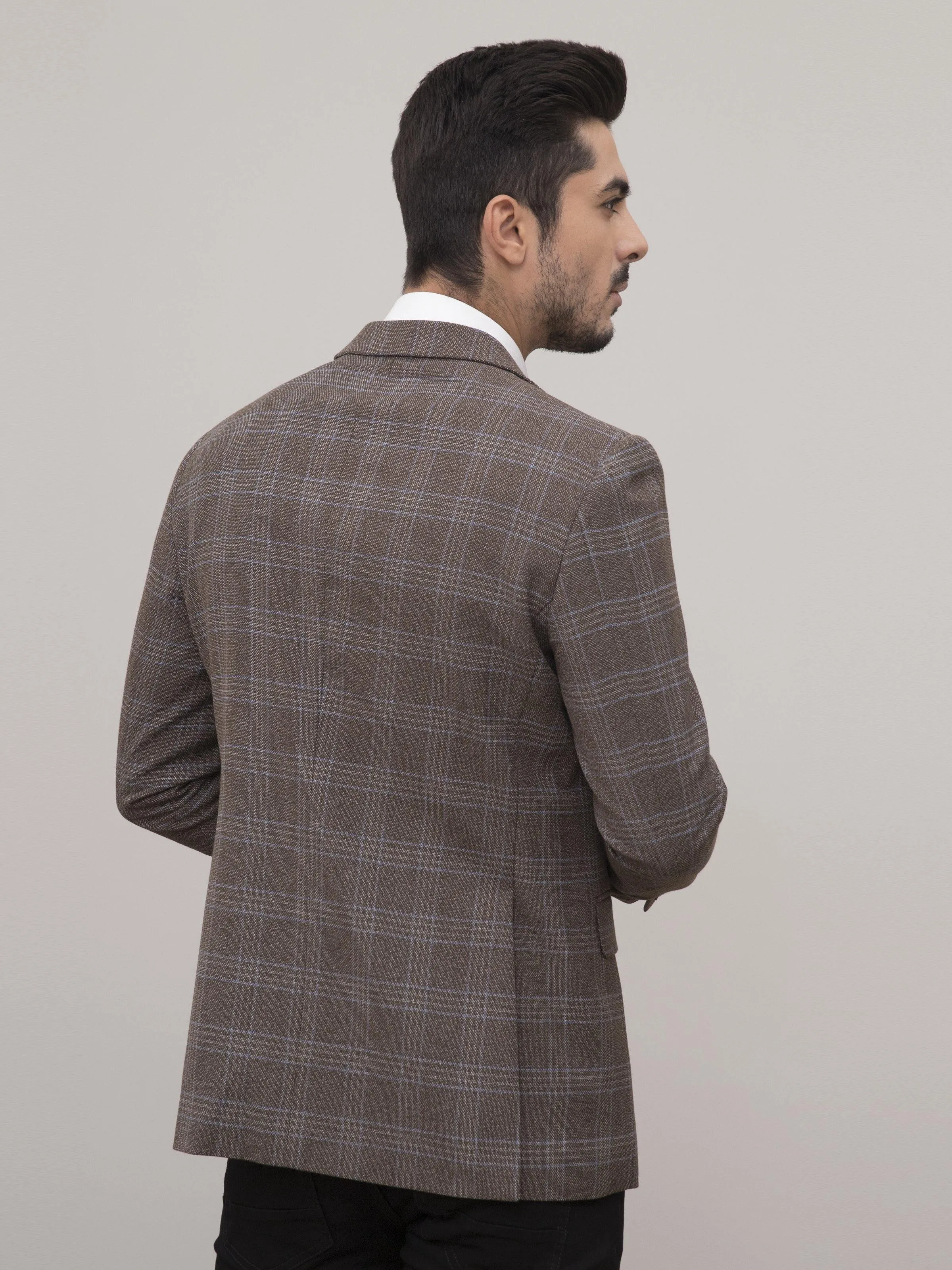 CASUAL COAT SLIM FIT LIGHT BROWN