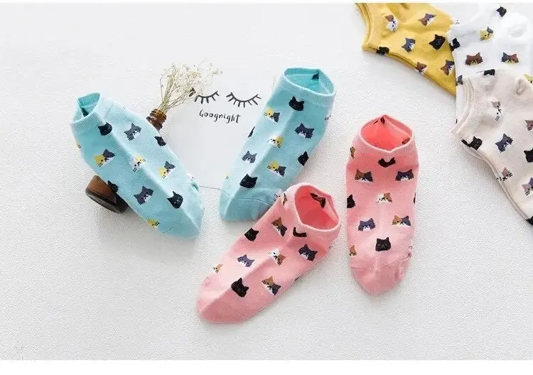 Cat Themed Socks Aus (Size 6-9) Stretch