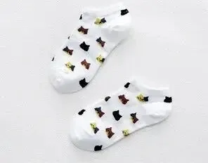 Cat Themed Socks Aus (Size 6-9) Stretch