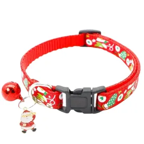 Christmas Cat Collar With Santa Tag