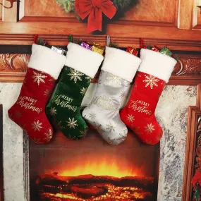 Christmas Decorative Stockings With Embroidery