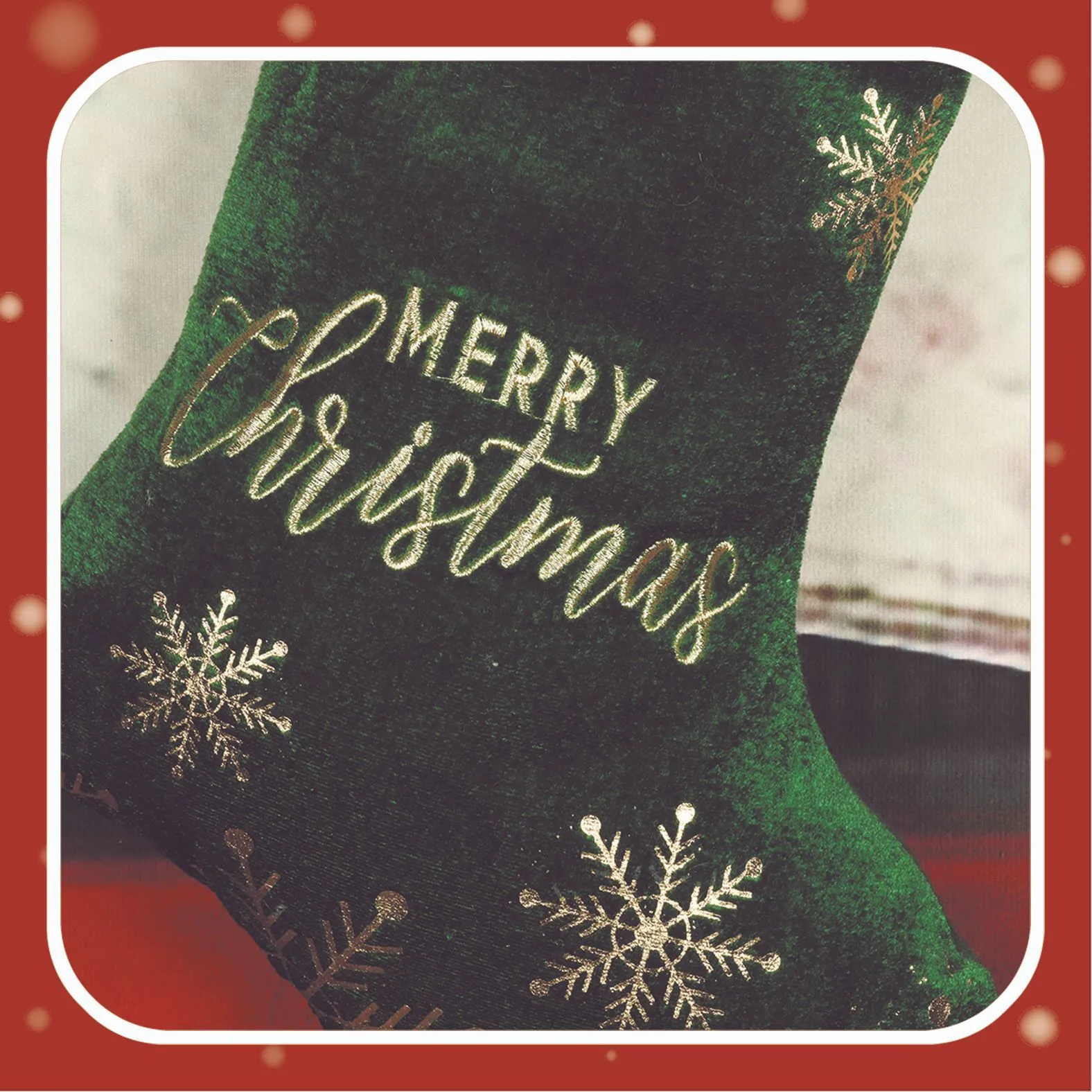 Christmas Decorative Stockings With Embroidery