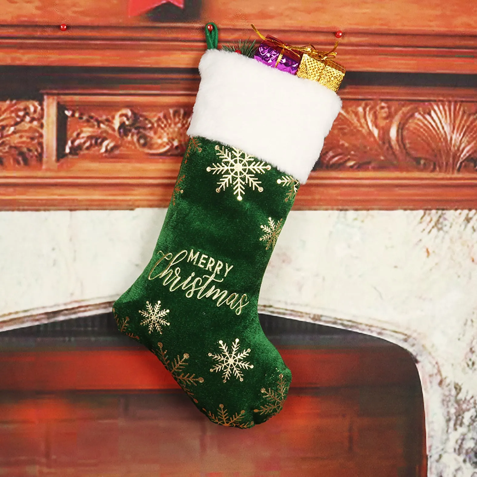 Christmas Decorative Stockings With Embroidery