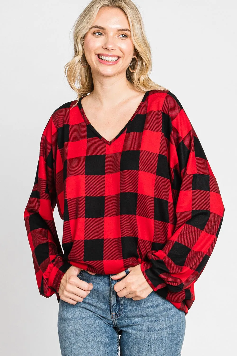 CURVY BEAUTY PLAID TOP