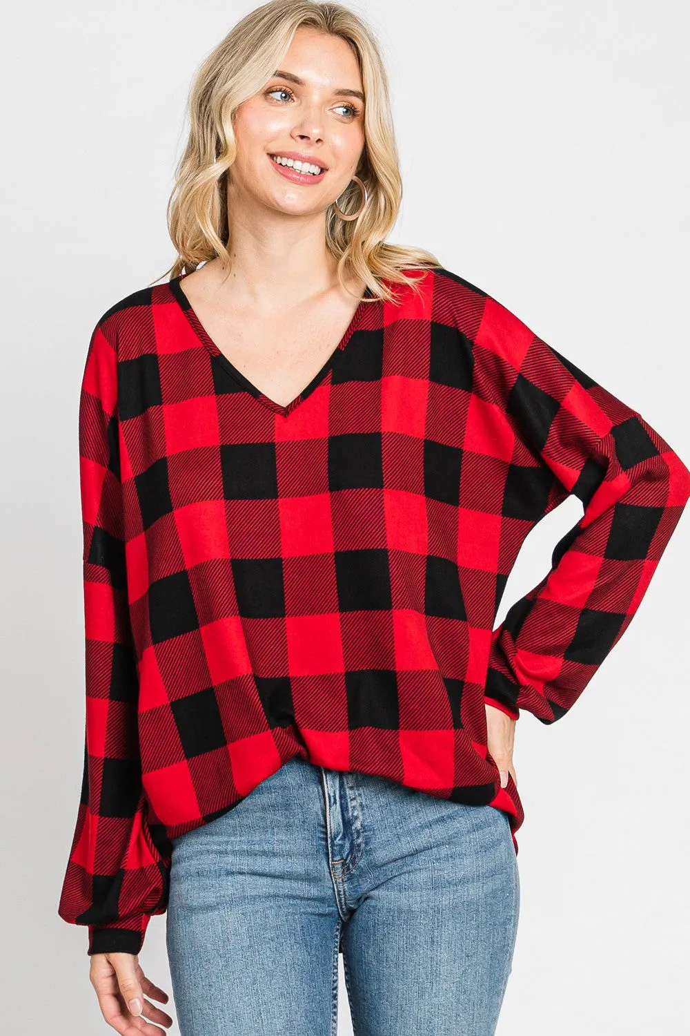 CURVY BEAUTY PLAID TOP