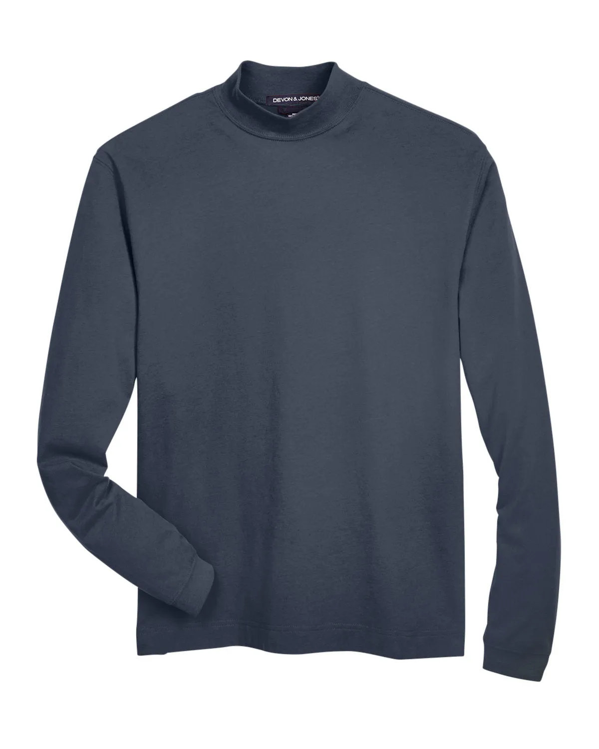 Devon & Jones Adult Sueded Cotton Jersey Mock Turtleneck