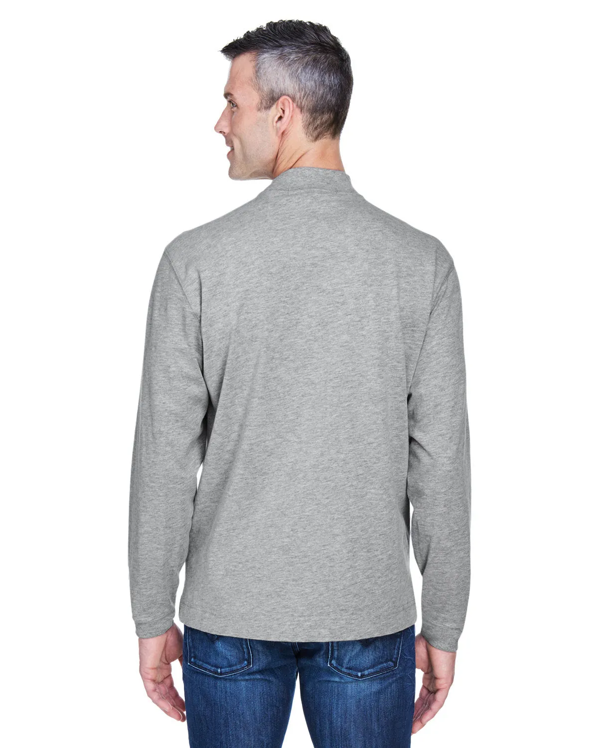 Devon & Jones Adult Sueded Cotton Jersey Mock Turtleneck