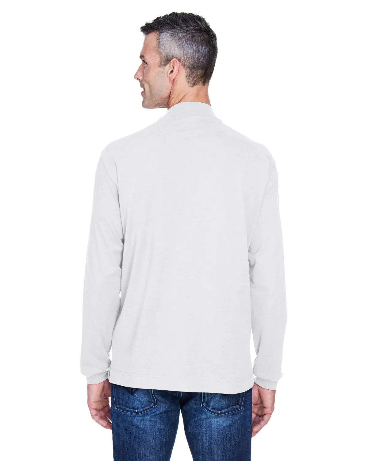 Devon & Jones Adult Sueded Cotton Jersey Mock Turtleneck